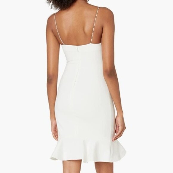 LIKELY Women's Banks Dress, bodycon fit and flounce at the hem. Size 12 - Picture 2 of 13